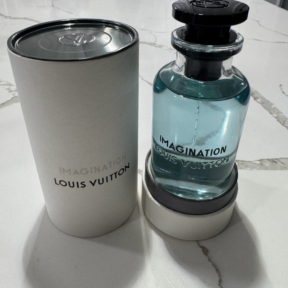 Louis Vuitton Imagination Light Blue Bottle with White Cylinder Box